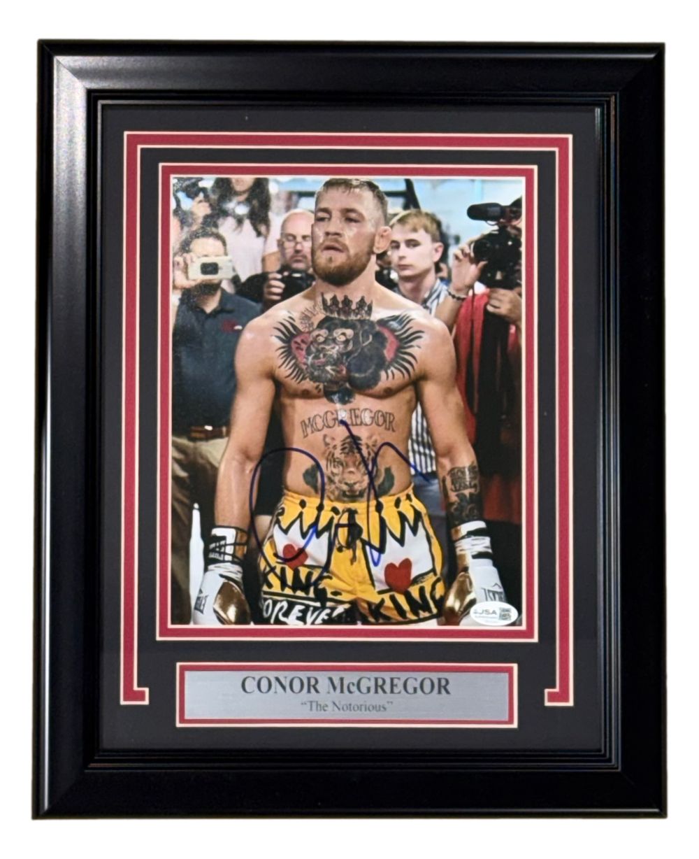 Conor McGregor Signed Framed 8x10 MMA Photo JSA QR