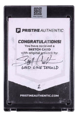 Donald Duck Gold Line Original 1/1 Sketch Card Signed by Artist Scott Cook