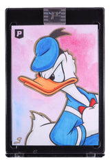 Donald Duck Gold Line Original 1/1 Sketch Card Signed by Artist Scott Cook