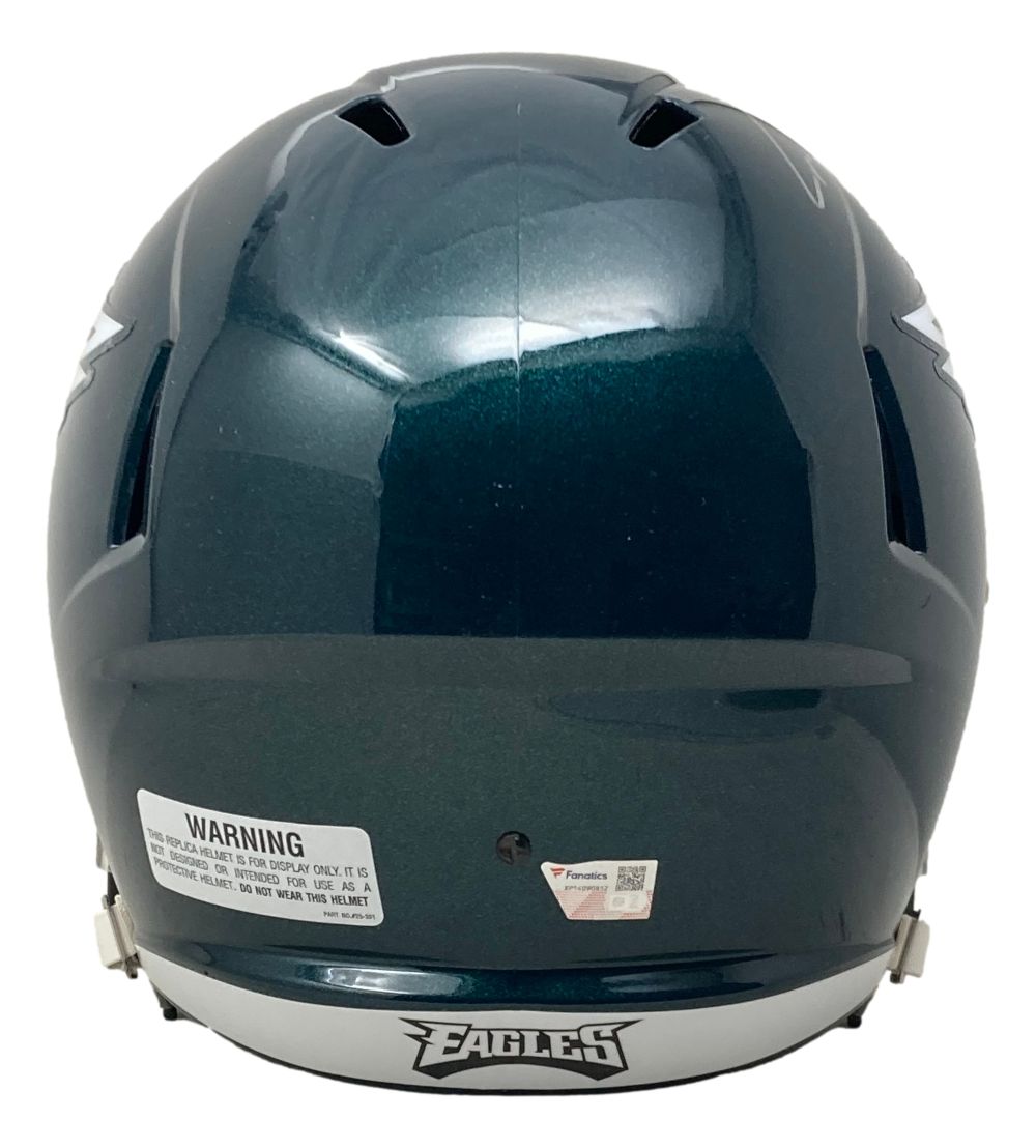 Cooper DeJean Signed Eagles FS Replica Helmet Fanatics w/ Super Bowl 59 LIX Case
