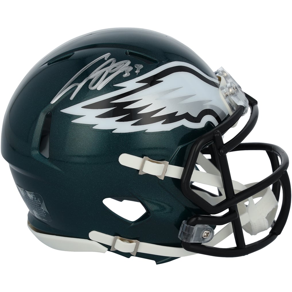 Cooper DeJean Autographed (Silver Ink) Philadelphia Eagles Super Bowl LIX Speed Logo Mini Helmet Fanatics