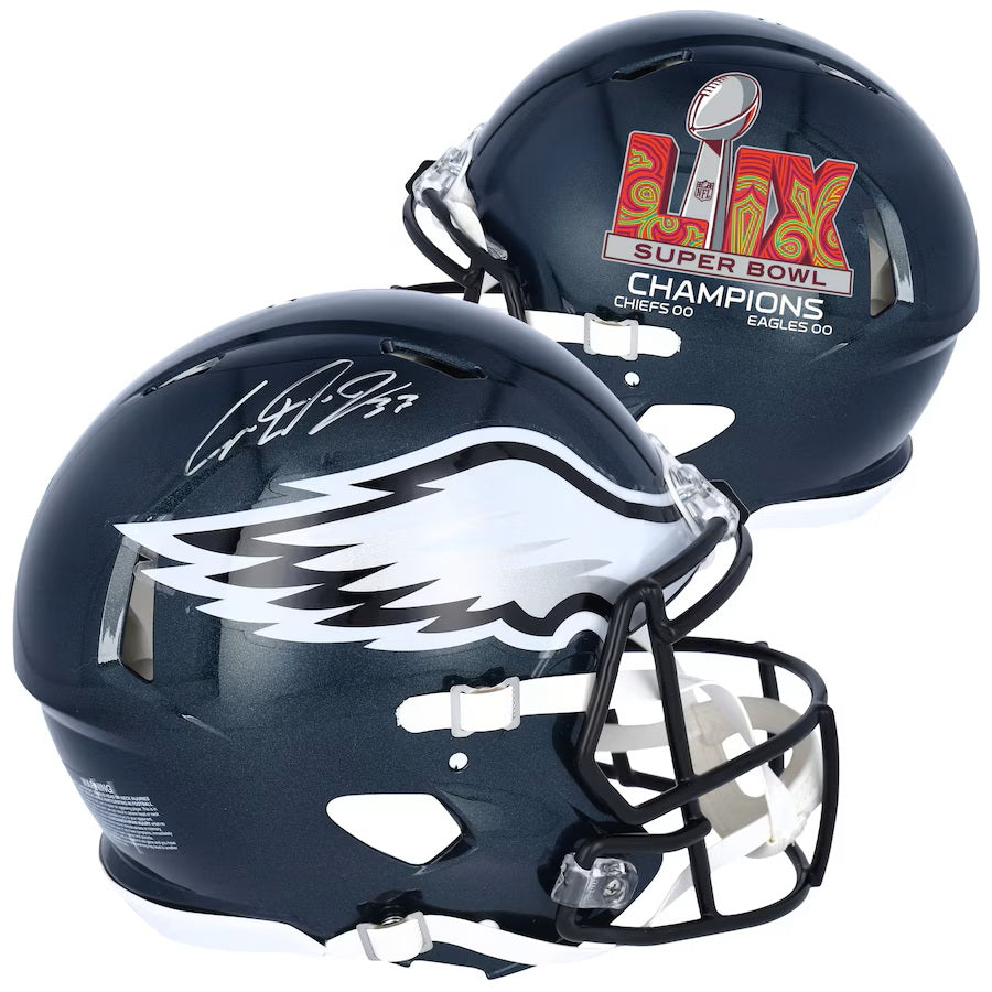 Cooper DeJean Signed Eagles Super Bowl LIX Champions Authentic Speed Helmet