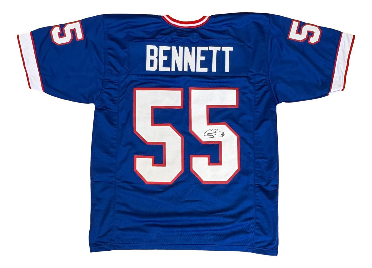 Cornelius Bennett Buffalo Signed Blue Rookie Football Jersey JSA