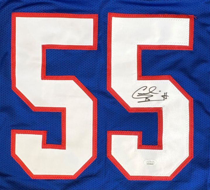 Cornelius Bennett Buffalo Signed Blue Rookie Football Jersey JSA