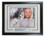 The Sports Integrity Creed Bratton Signed Framed 11x14 "The Office" Creed Bloody Shirt Photo (JSA ITP) features Creed in a blood-splattered shirt with a spider web, autographed with a nameplate.