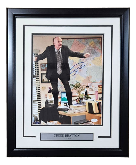 Creed Bratton Signed Framed 11x14 The Office Creed Desk Photo JSA ITP - Sports Integrity