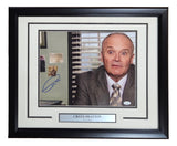 Sports Integrity Creed Bratton Signed Framed 11x14 Photo from The Office features Creed as Interim Manager with a surprised look, nameplate included. Authenticated by JSA ITP.