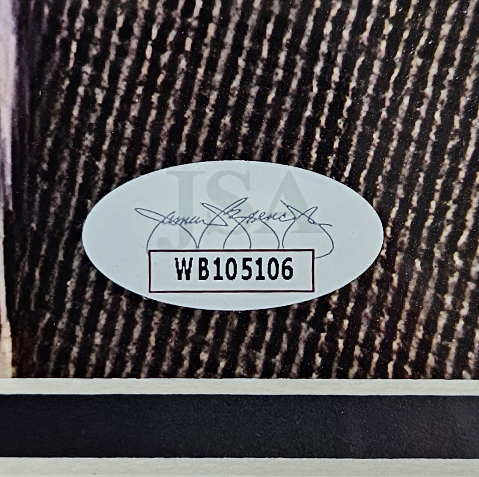 A Sports Integrity Creed Bratton Signed Framed 11x14 The Office photo includes an oval JSA authentication sticker with the code WB105106 in bold black on white.
