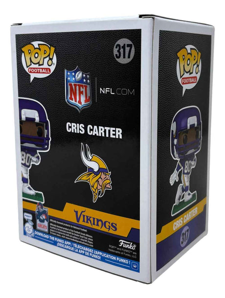 Cris Carter Signed Minnesota Vikings Funko Pop #317 Schwartz