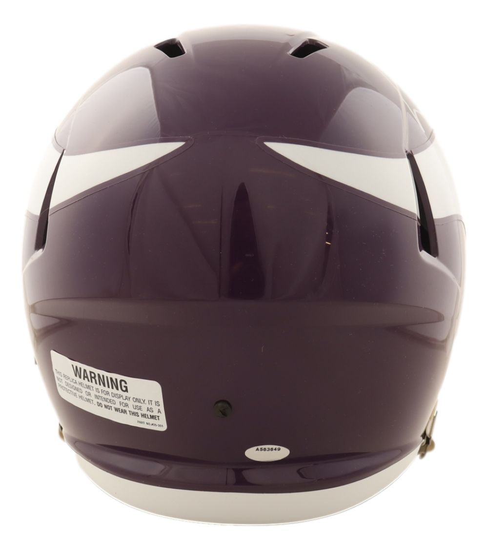Cris Carter Signed Full Size Minnesota Vikings Replica Speed Helmet Schwartz
