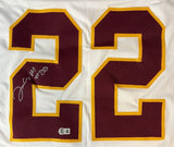 Jacory Croskey-Merritt Washington Signed White Football Jersey BAS