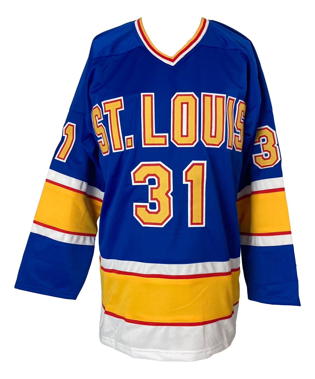 Curtis Joseph St. Louis Signed Blue Hockey Jersey JSA ITP