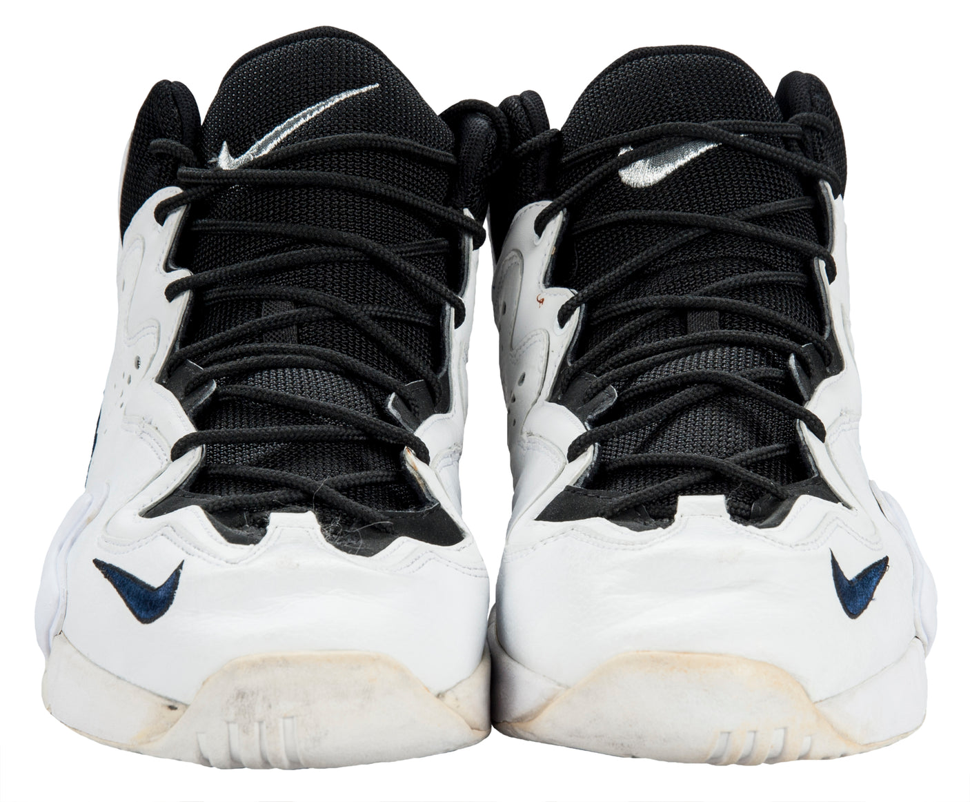 Rockets Charles Barkley Signed 1996-97 Game Used Nike Air CB4 Shoes PSA & Mears