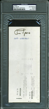 Raiders Al Davis Signed 3.5x8.35 Pro Football Hall Of Fame Check PSA/DNA Slabbed