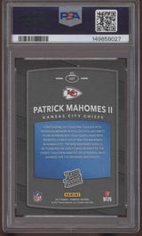 2017 Donruss Rated Rookie RC #327 Patrick Mahomes II Yellow Ink PSA Auto 9