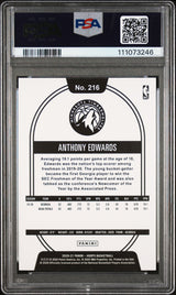 Anthony Edwards Signed 2020 Panini Hoops #216 Rookie Card 10! Auto 10! PSA Slab
