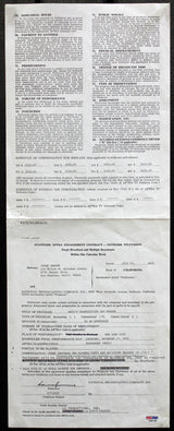 Lorne Greene Bonanza Signed Macy's Thanksgiving Day Parade Contract PSA #C68129