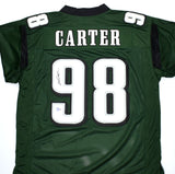 Jalen Carter Autographed Green Pro Style Jersey- Beckett W Hologram *Black