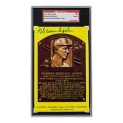 Warren Spahn Signed Slabbed Milwaukee Braves Hall of Fame Plaque Postcard SGC - Sports Integrity