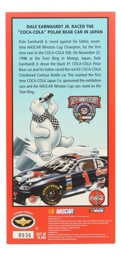 Dale Earnhardt Jr Signed 1998 NASCAR Coca-Cola 500 Commemorative Ticket PSA/DNA