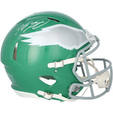 Dallas Goedert Autographed Philadelphia Eagles Riddell Kelly Green Speed Authentic Helmet Fanatics