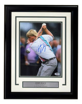 John Daly Signed In Blue Framed 8x10 PGA Golf Smoking Photo PSA/DNA
