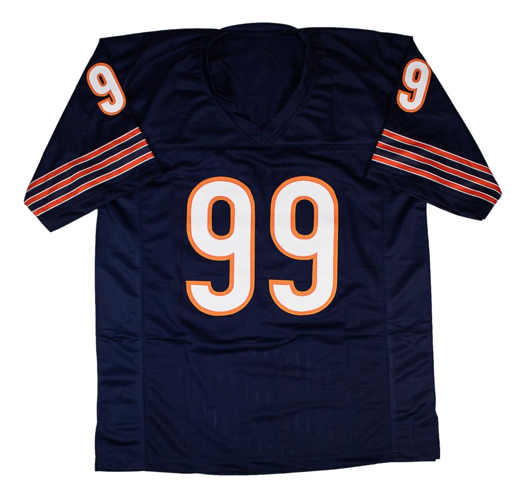 Dan Hampton Chicago Signed Navy Football Jersey JSA QR Hologram
