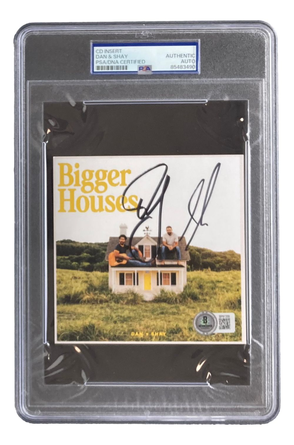 Dan & Shay Signed Slabbed Bigger Houses CD Insert PSA