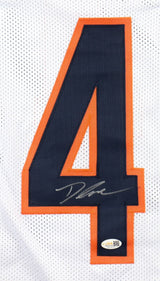 D'Andre Swift Chicago Signed White Pro Cut Football Jersey JSA QR Hologram