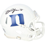 Daniel Jones Autographed Duke Blue Devils White Speed Mini Helmet Fanatics