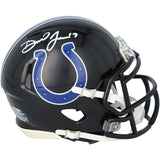 Daniel Jones Autographed Indianapolis Colts Black 2023 Alternate Speed Mini Helmet Fanatics