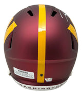 Jayden Daniels Signed Commanders FS Replica Speed Helmet Fanatics w/ Case