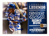 Darryl Strawberry Signed 2018 Topps #LL-6 Oversized Trading Card w/ 3 Insc BAS