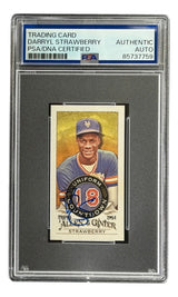 Darryl Strawberry Signed 2024 Topps Allen & Ginter #UC-18 Mets Trading Card PSA