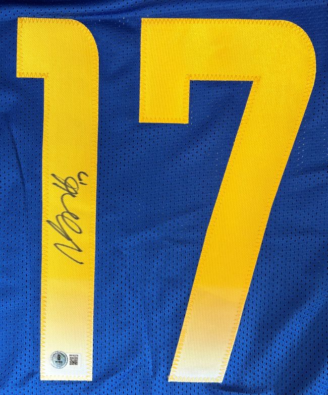 Davante Adams Los Angeles Signed Blue Football Jersey BAS