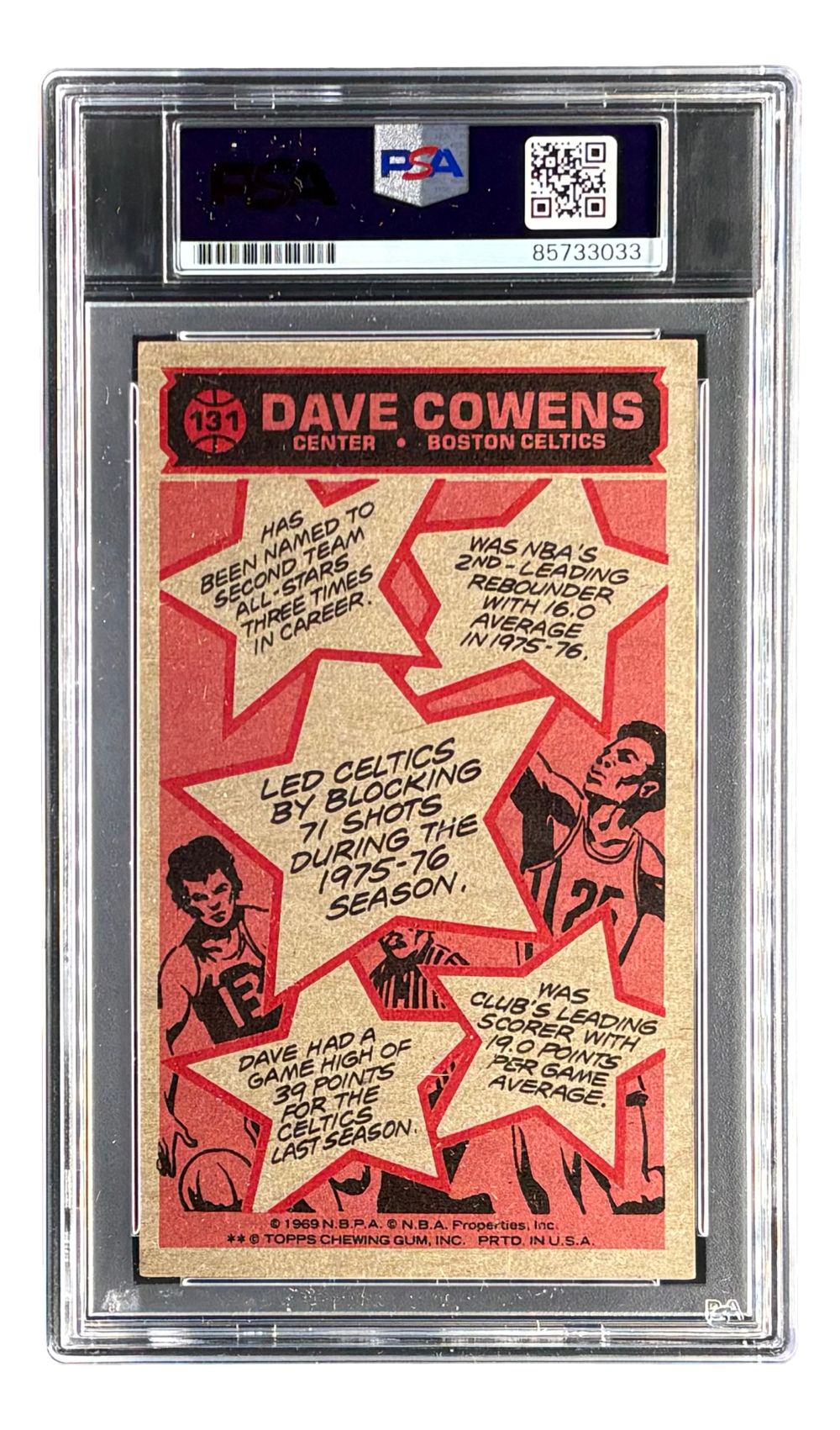 Dave Cowens Signed 1977/78 Topps #131 Celtics Trading Card w/ 3 Insc PSA/DNA
