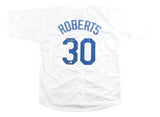 Dave Roberts Los Angeles Signed White Baseball Jersey BAS