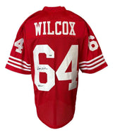 Dave Wilcox San Francisco Signed Red Football Jersey HOF 2000 Sports Integrity