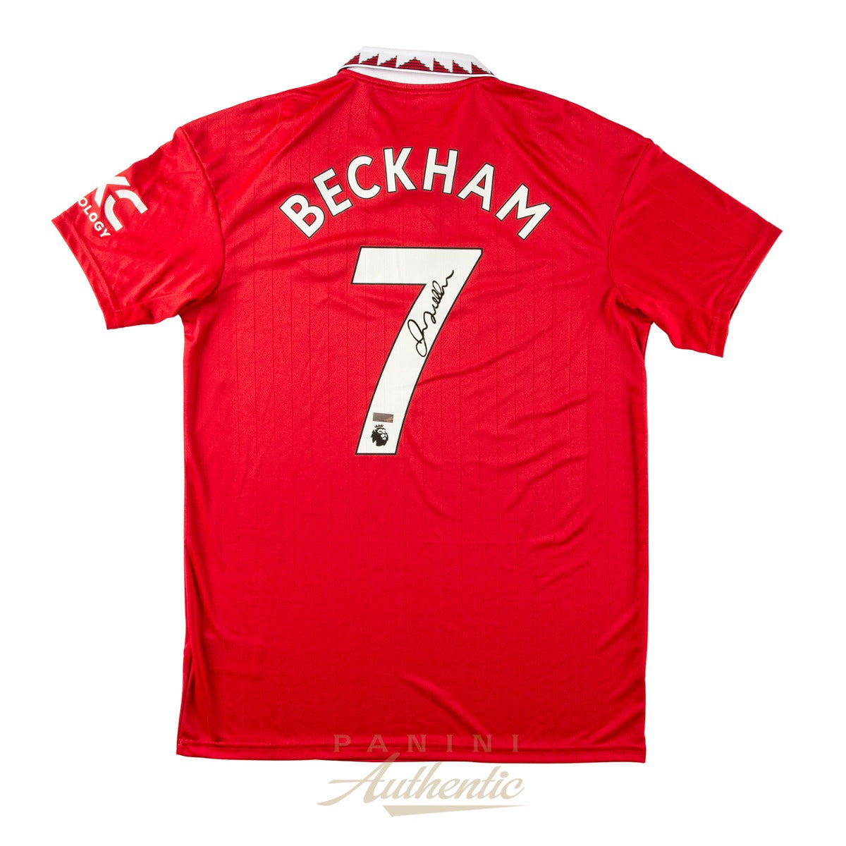 David Beckham Signed Manchester United Adidas Replica Jersey Panini