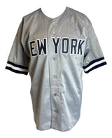 David Justice New York Signed Gray Baseball Jersey Sports Integrity