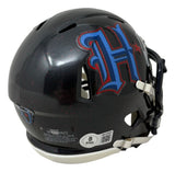 David Montgomery Signed Houston Texans H-Town Mini Speed Helmet BAS