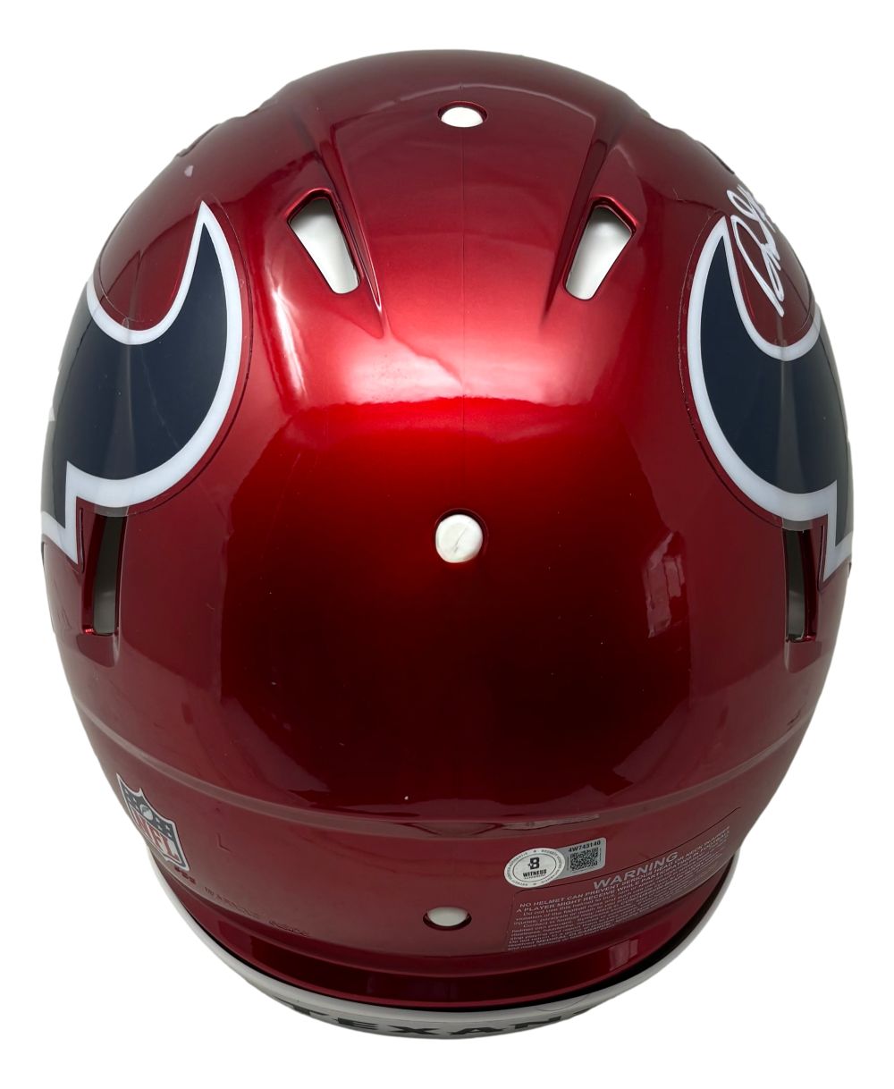 David Montgomery Signed Houston Texans Full Size Red Authentic Speed Helmet BAS