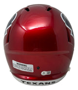 David Montgomery Signed Houston Texans Full Size Red Replica Speed Helmet BAS