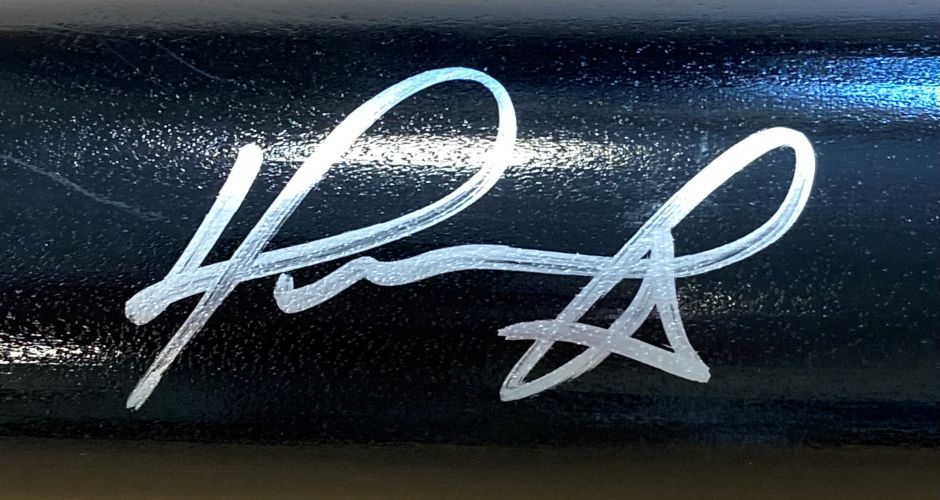 David Ortiz Red Sox Signed Black Louisville Slugger Bat JSA QR Hologram