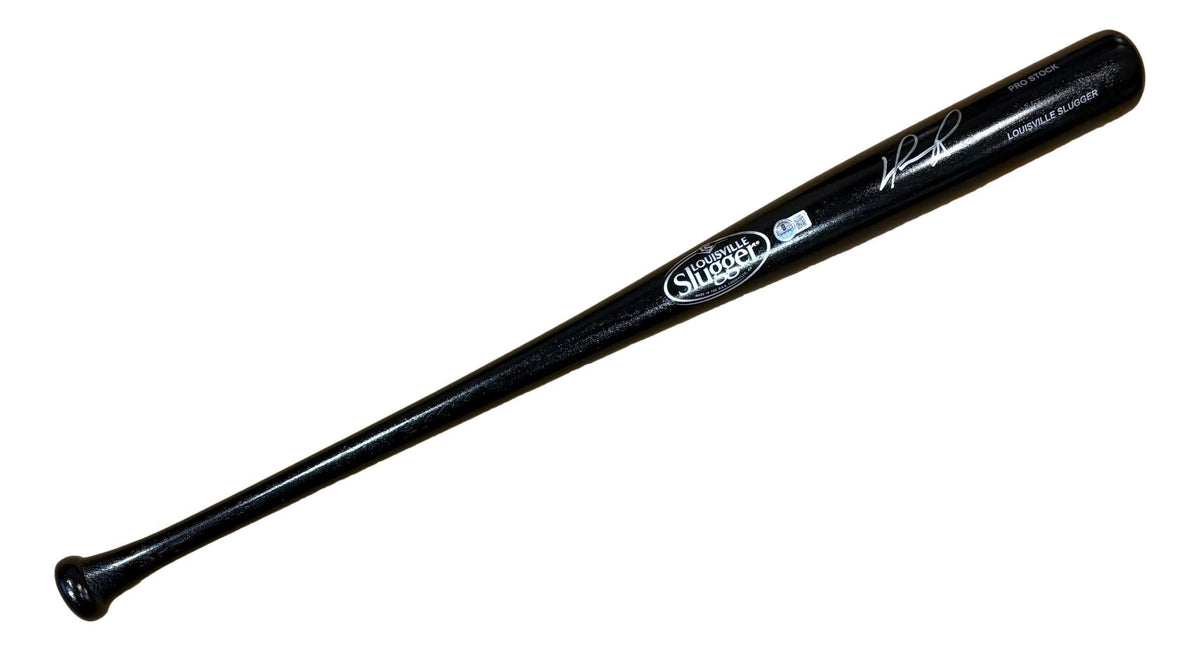 David Ortiz Red Sox Signed Black Louisville Slugger Bat BAS