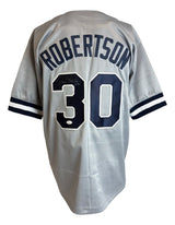 David Robertson New York Signed Gray Baseball Jersey JSA Hologram