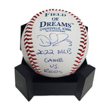 Dwier Brown signed Field of Dreams baseball w/ 2022 MLB game Inscription-BAS