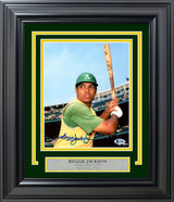 Reggie Jackson Autographed Framed 8x10 Photo Oakland A's Beckett BAS Stock #220495