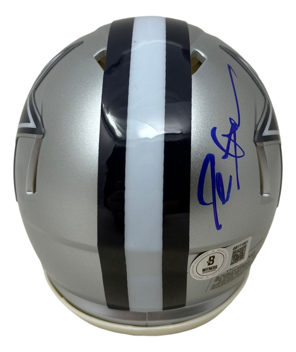 Deion Sanders Signed Dallas Cowboys Mini Speed Helmet BAS