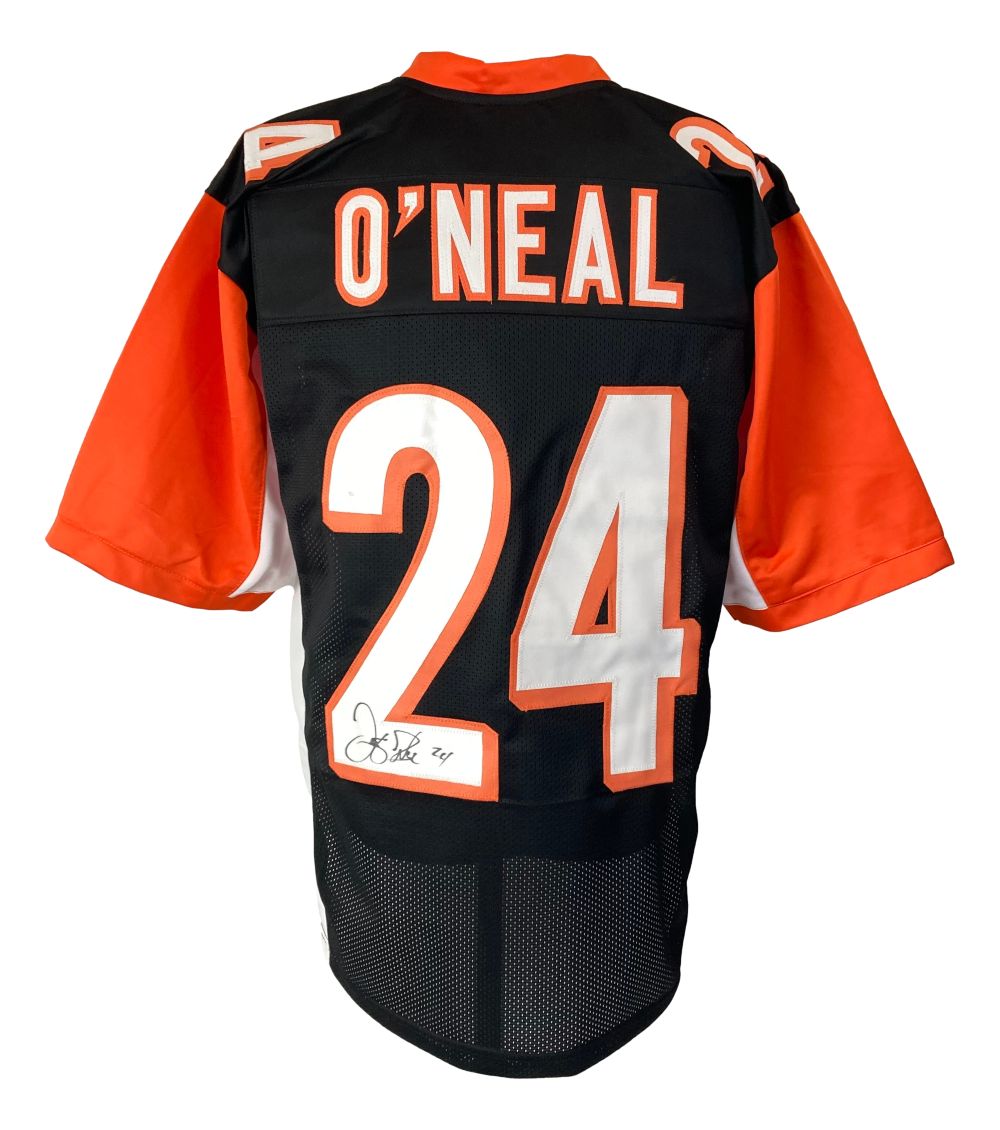 Deltha O'Neal Cincinnati Signed Black Football Jersey Sports Integrity